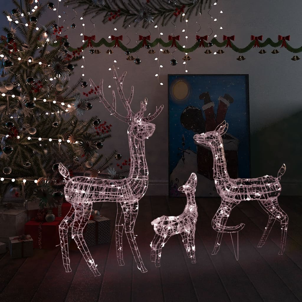 Acrylic Reindeer Family Christmas Decoration 300 Led