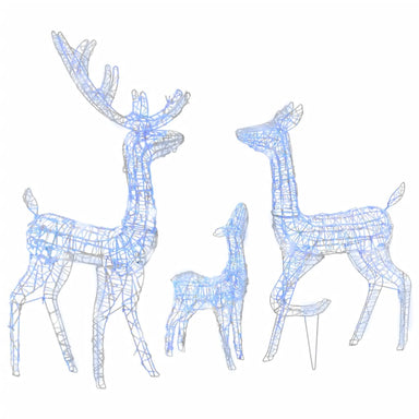 Acrylic Reindeer Family Christmas Decoration 300 Led