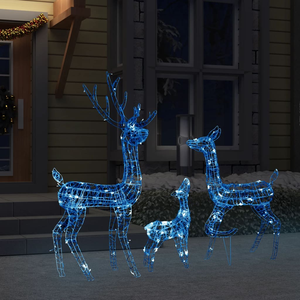 Acrylic Reindeer Family Christmas Decoration 300 Led