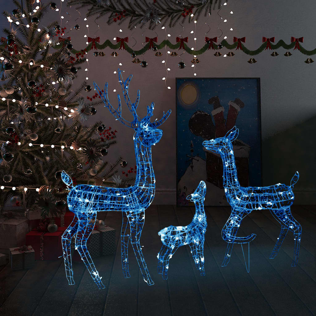 Acrylic Reindeer Family Christmas Decoration 300 Led