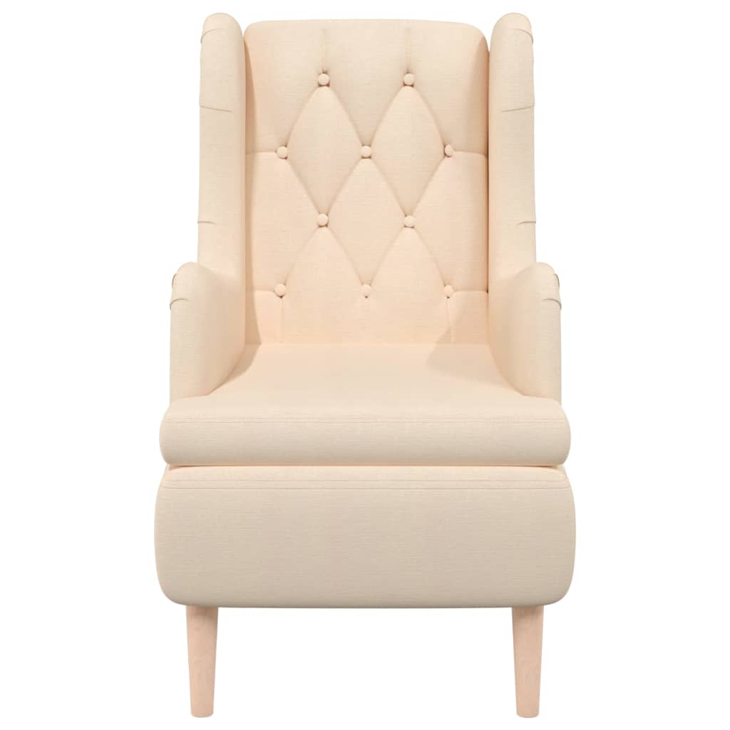 Armchair With Solid Rubber Wood Feet Fabric