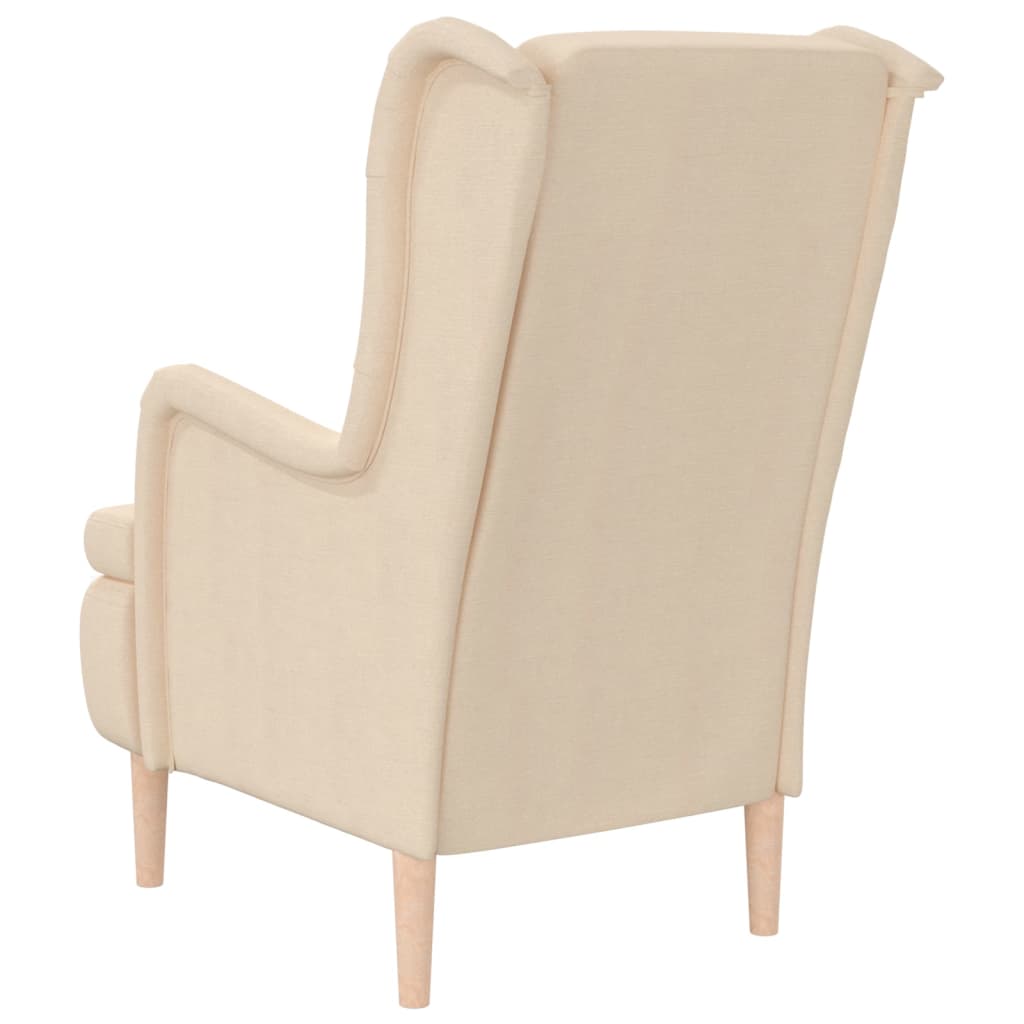 Armchair With Solid Rubber Wood Feet Fabric