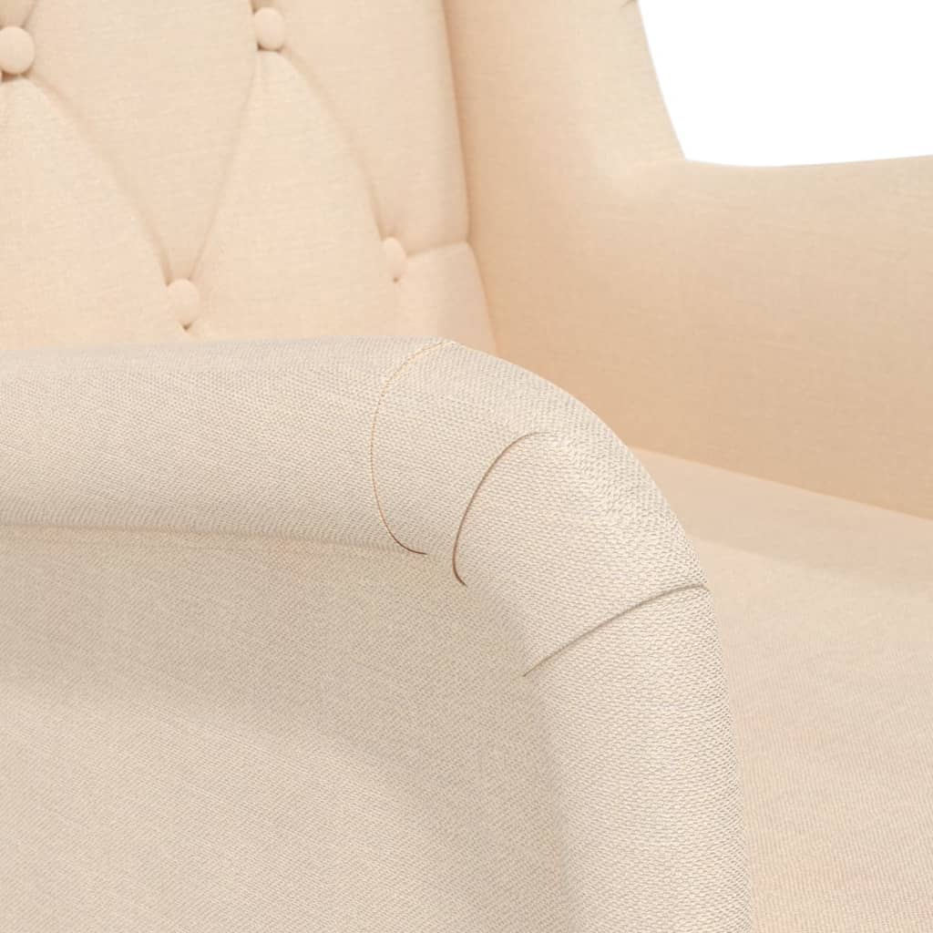 Armchair With Solid Rubber Wood Feet Fabric