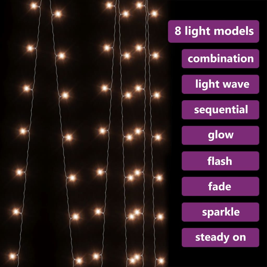 Led Curtain Fairy Lights 3X3M 300 Led 8 Function