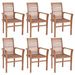 Stacking Dining Chairs 8 Pcs Solid Teak Wood