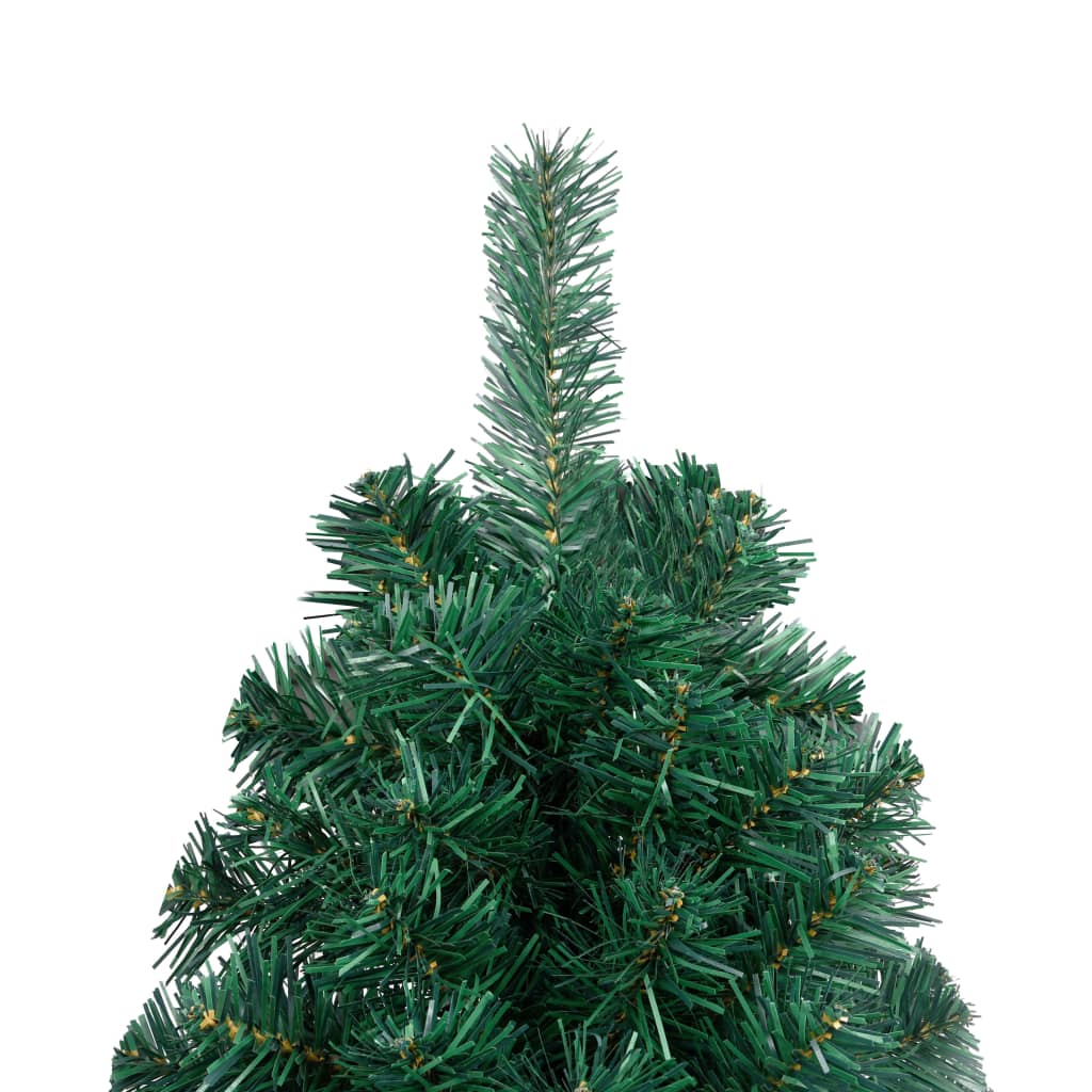 Artificial Half Pre-Lit Christmas Tree With Stand 210 Cm Pvc