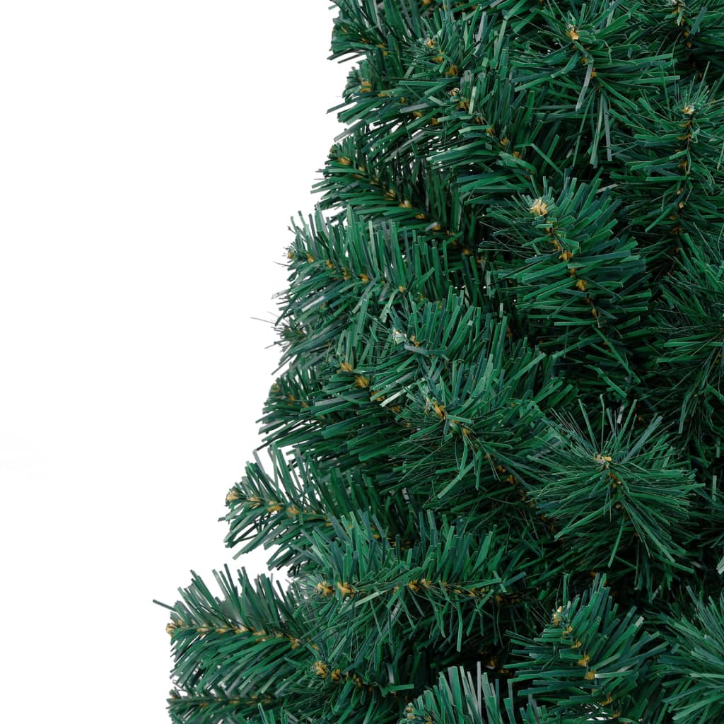 Artificial Half Pre-Lit Christmas Tree With Stand 210 Cm Pvc