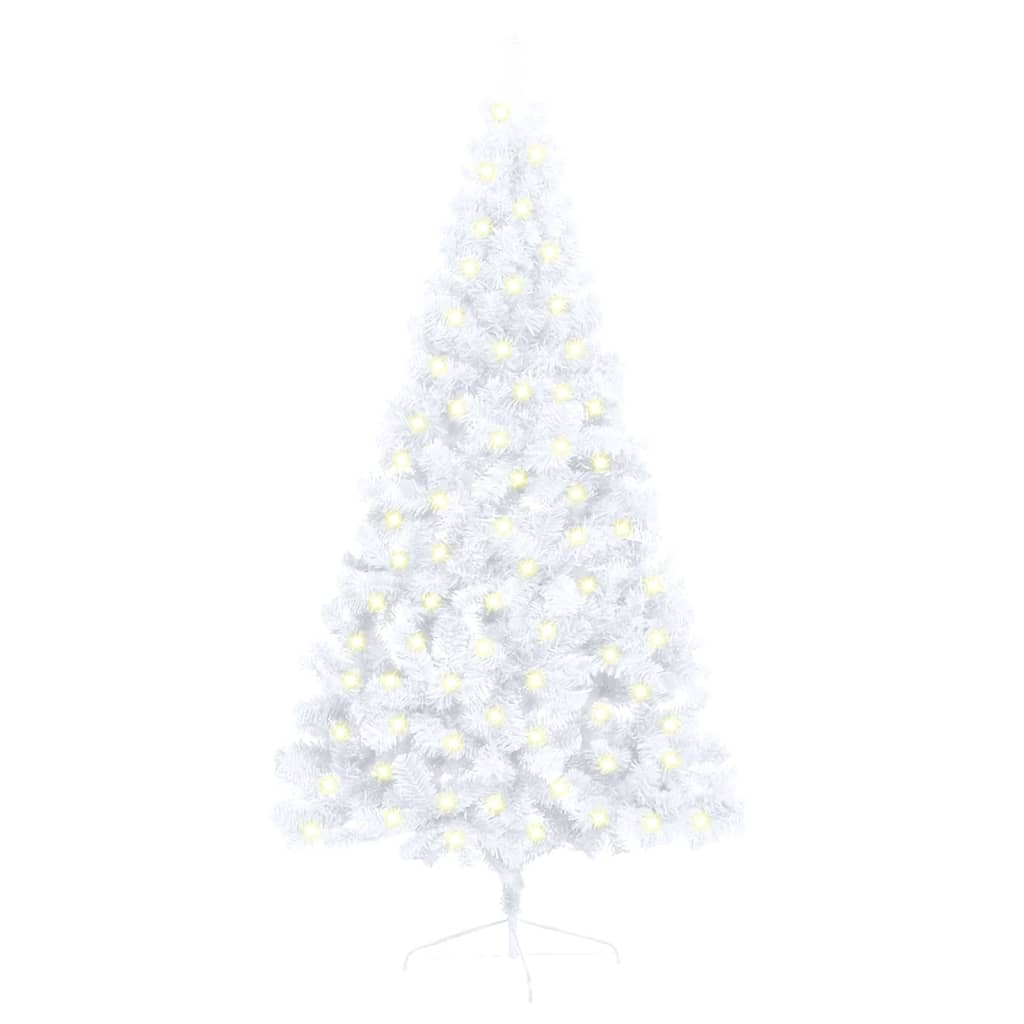 Artificial Half Pre-Lit Christmas Tree With Stand 210 Cm Pvc