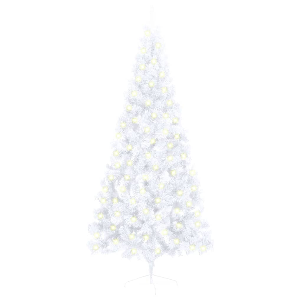 Artificial Half Pre-Lit Christmas Tree With Stand 210 Cm Pvc