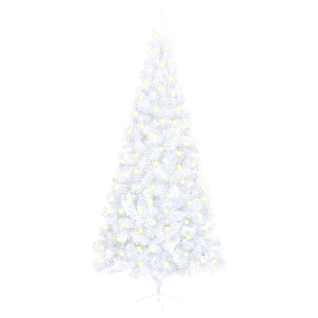 Artificial Half Pre-Lit Christmas Tree With Stand 210 Cm Pvc