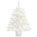 Artificial Pre-Lit Christmas Tree White 90 Cm