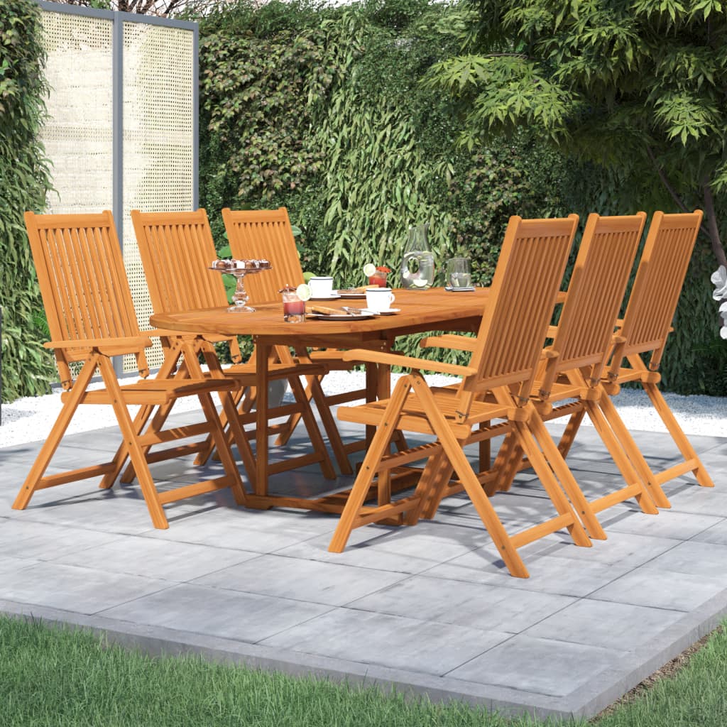 9 Piece Garden Dining Set Solid Wood Acacia