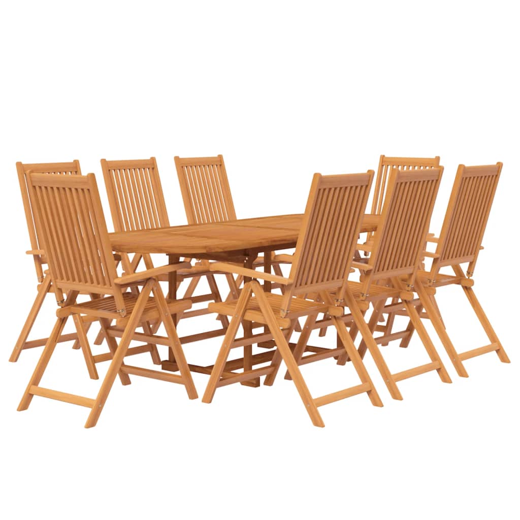 9 Piece Garden Dining Set Solid Wood Acacia