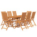 9 Piece Garden Dining Set Solid Wood Acacia