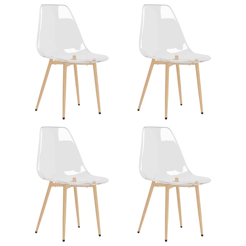 Dining Chairs 4 pcs Transparent PET