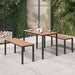 3 Piece Garden Dining Set Steel And Wpc