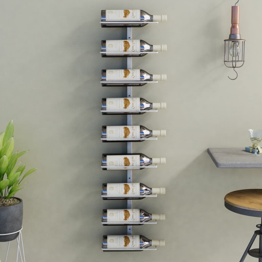 Wall-Mounted Wine Racks For 18 Bottles 2 Pcs Iron