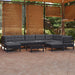 10 Piece Garden Lounge Set With Cushions Pinewood