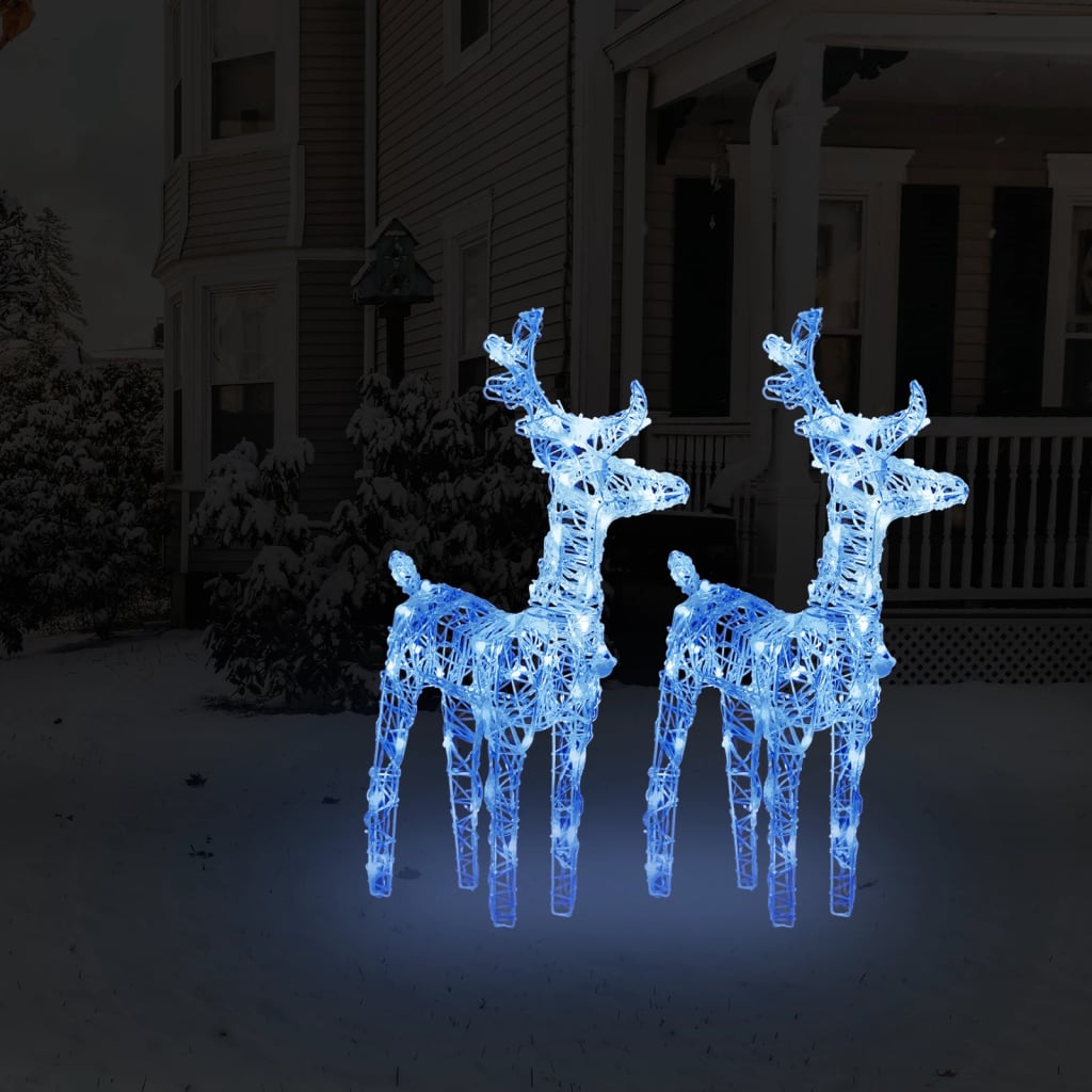 Christmas Reindeers 4 Pcs 160 Leds Acrylic