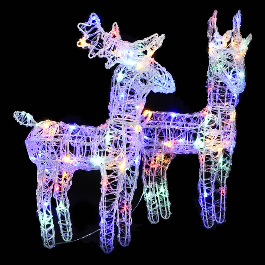 Christmas Reindeers 4 Pcs 160 Leds Acrylic