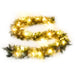 Christmas Garland With Led Lights Green Pvc