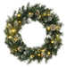 Christmas Wreath With Led Lights Green 60 Cm Pvc