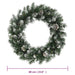 Christmas Wreath With Led Lights Green 60 Cm Pvc