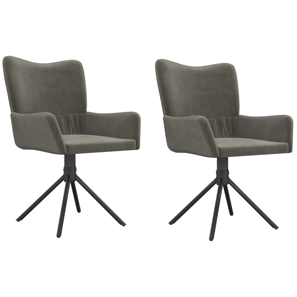 Swivel Dining Chairs 2 Pcs Velvet