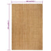 Rug Rectangular Natural Jute