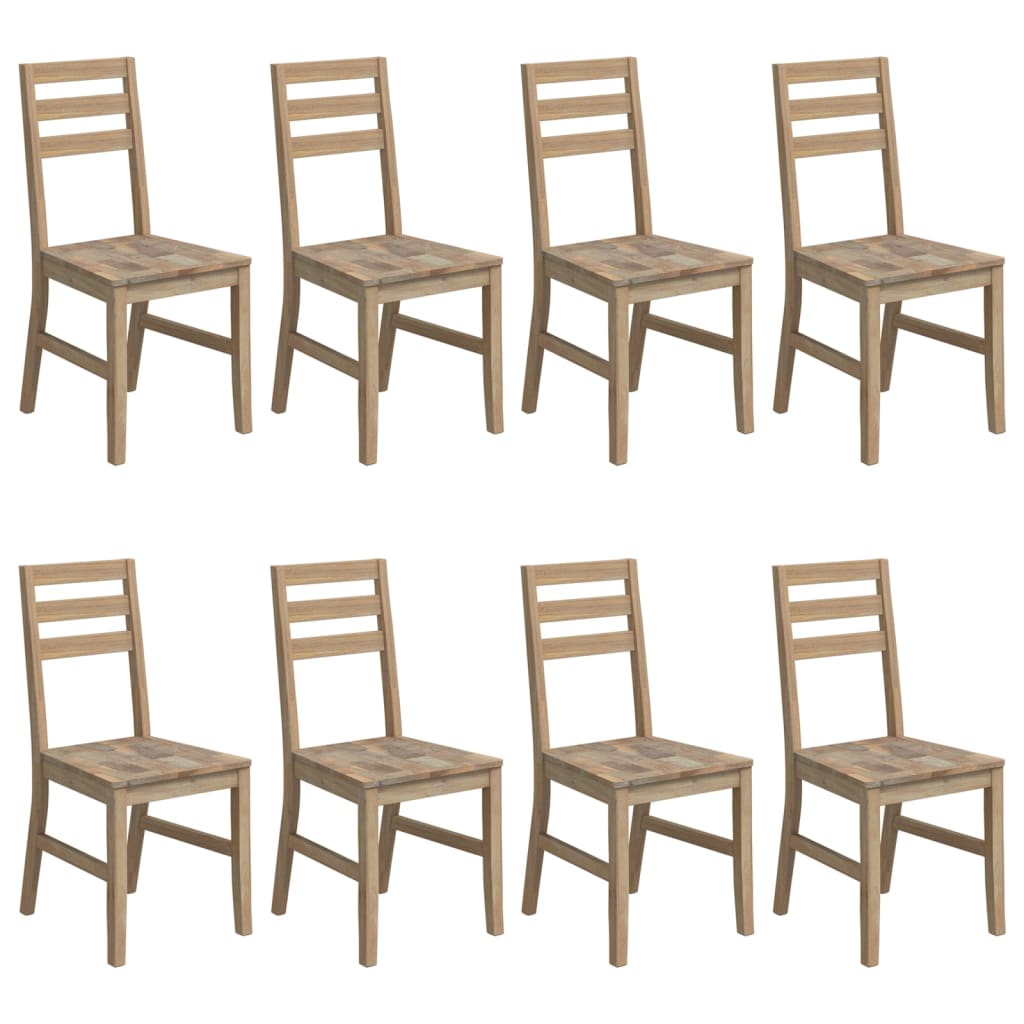 Dining Chairs 8 pcs Solid Wood Acacia