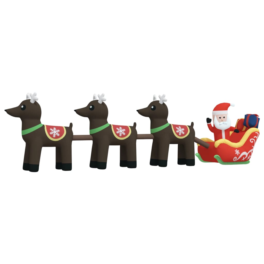 Christmas Inflatable Santa And Reindeer Decoration Led