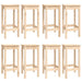 9 Piece Bar Set Solid Wood Pine