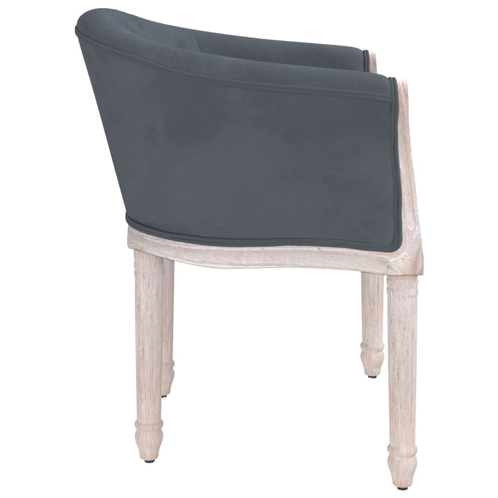 Dining Chair Dark Grey Velvet