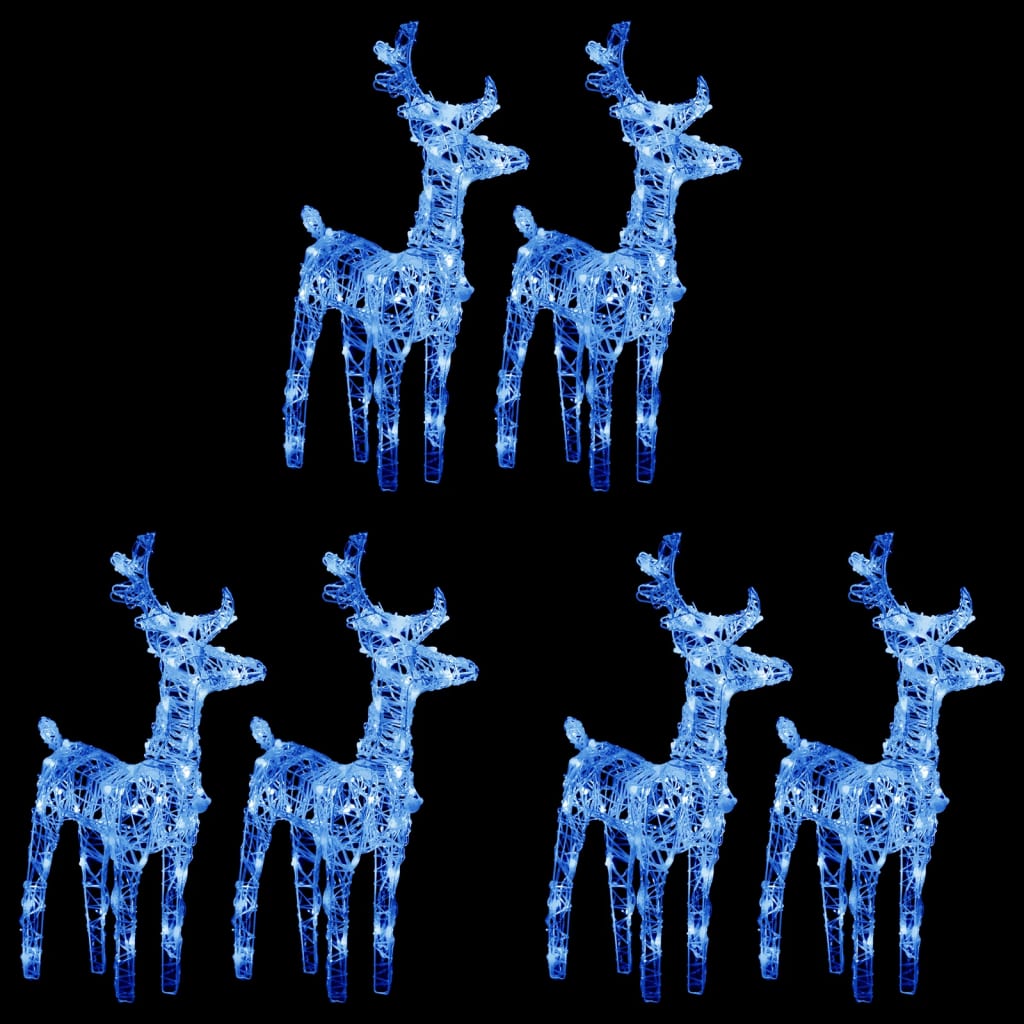 Christmas Reindeers 4 Pcs 160 Leds Acrylic