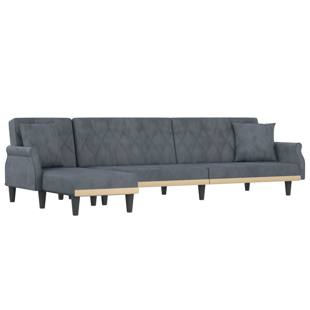 L-Shaped Sofa Bed 271X140X70 Cm Velvet