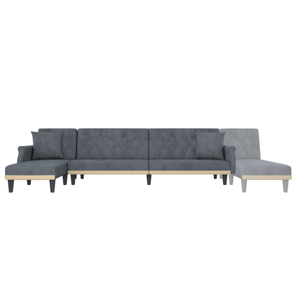 L-Shaped Sofa Bed 271X140X70 Cm Velvet