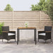 9 Piece Garden Dining Set With Cushions Black Poly Rattan