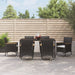 9 Piece Garden Dining Set With Cushions Black Poly Rattan