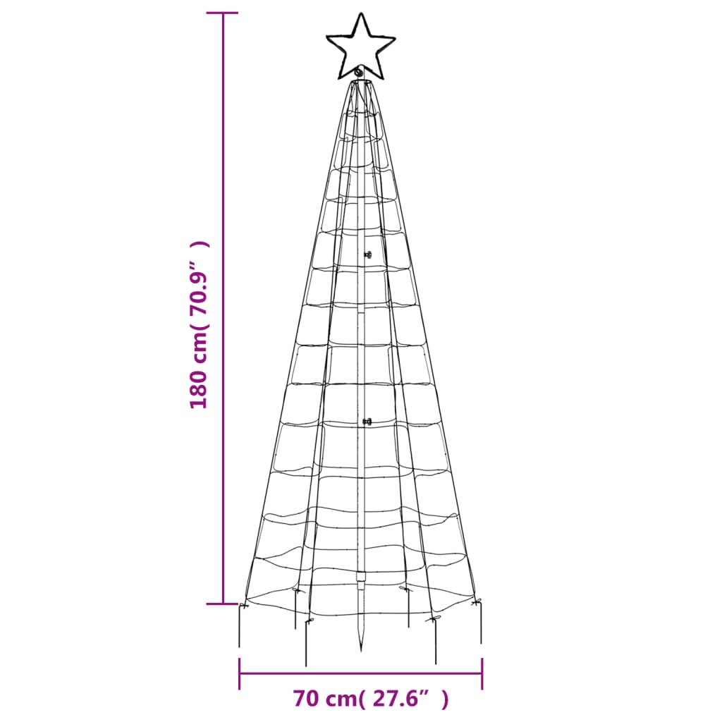 Christmas Tree Light With Spikes 220 Leds