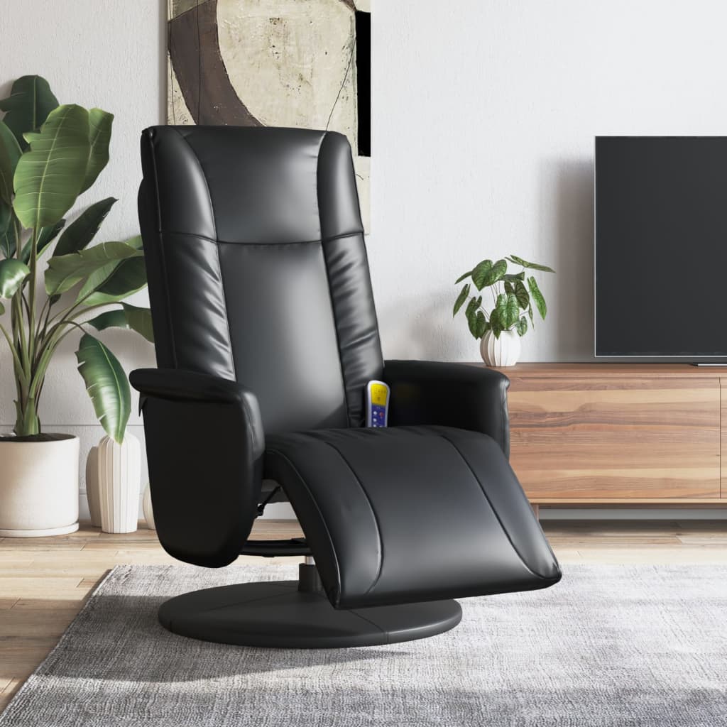 Massage Recliner Chair With Footrest Faux Leather