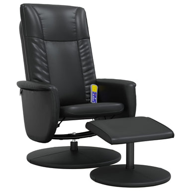 Massage Recliner Chair With Footstool Faux Leather