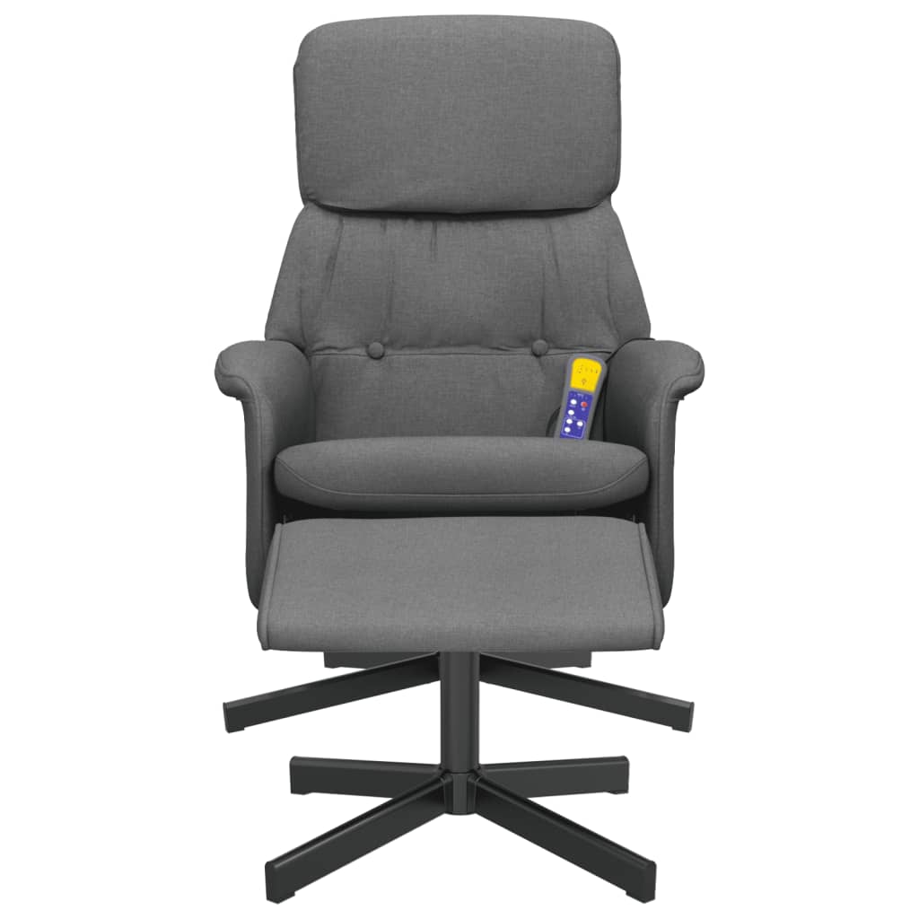 Massage Recliner Chair With Footstool Fabric