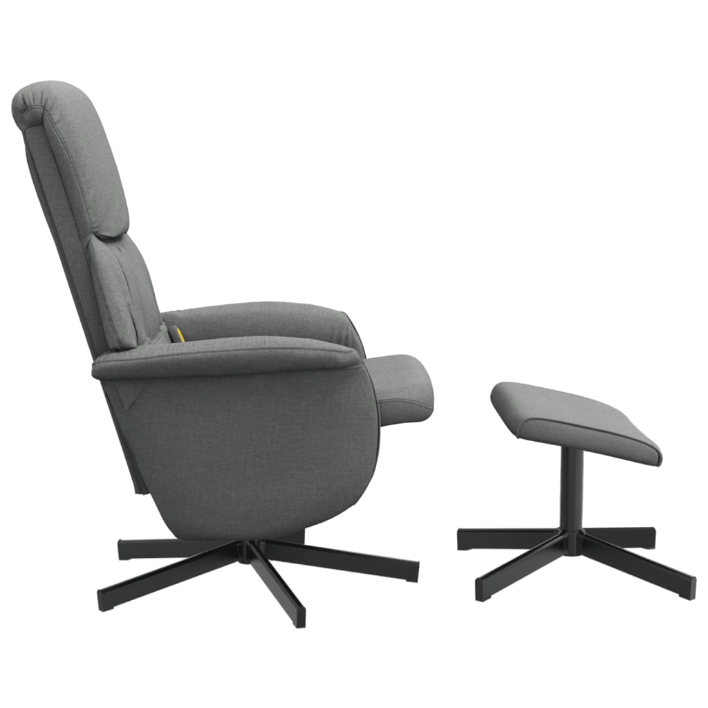 Massage Recliner Chair With Footstool Fabric