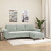 3-Seater Sofa With Footstool 180 Cm Velvet