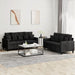 3 Piece Sofa Set With Cushions Velvet