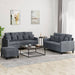 3 Piece Sofa Set With Cushions Velvet