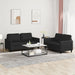 3 Piece Sofa Set With Cushions Faux Leather