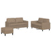 3 Piece Sofa Set With Cushions Faux Leather