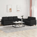 3 Piece Sofa Set With Cushions Faux Leather