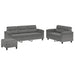 3 Piece Sofa Set With Cushions Microfibre Fabric